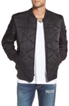 Men's Members Only Quilted Bomber Jacket - Black