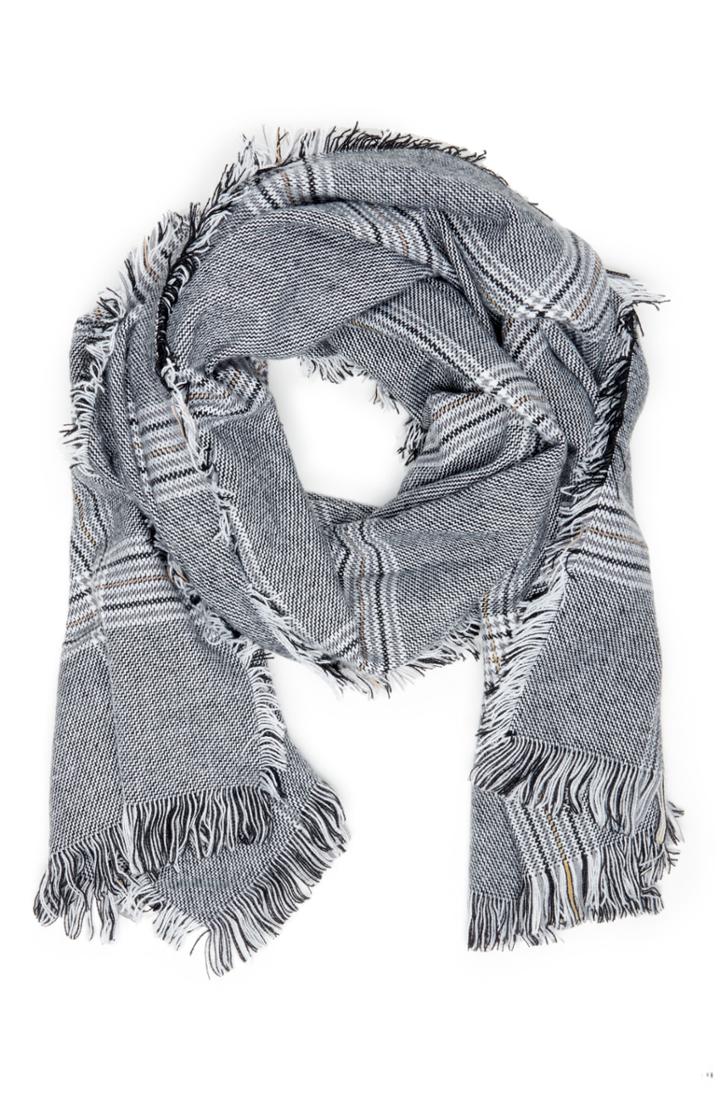 Women's Sole Society Houndstooth Scarf, Size - Grey