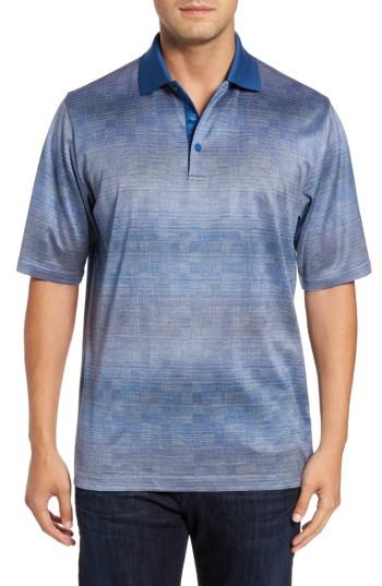 Men's Bugatchi Classic Fit Ombre Jacquard Polo - Purple