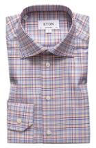 Men's Eton Contemporary Fit Houndstooth Dress Shirt .5 - Red