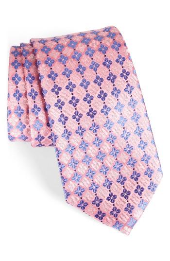 Men's Nordstrom Shamrock Silk Tie, Size X-long - Pink