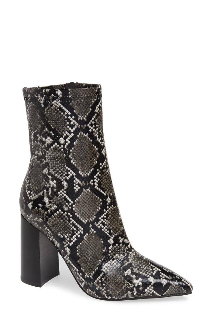Women's Jeffrey Campbell Siren-3 Pointy Toe Bootie .5 M - Grey