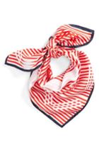 Women's Kenzo Graphic Square Silk Scarf, Size - Red