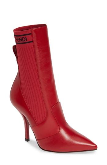 Women's Fendi Rockoko Bootie .5us / 36eu - Red