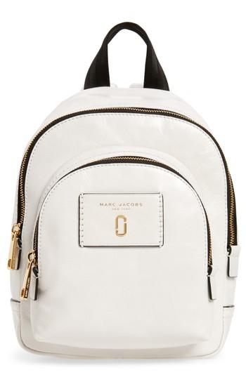 Marc Jacobs Mini Double Pack Faux Leather Backpack - White