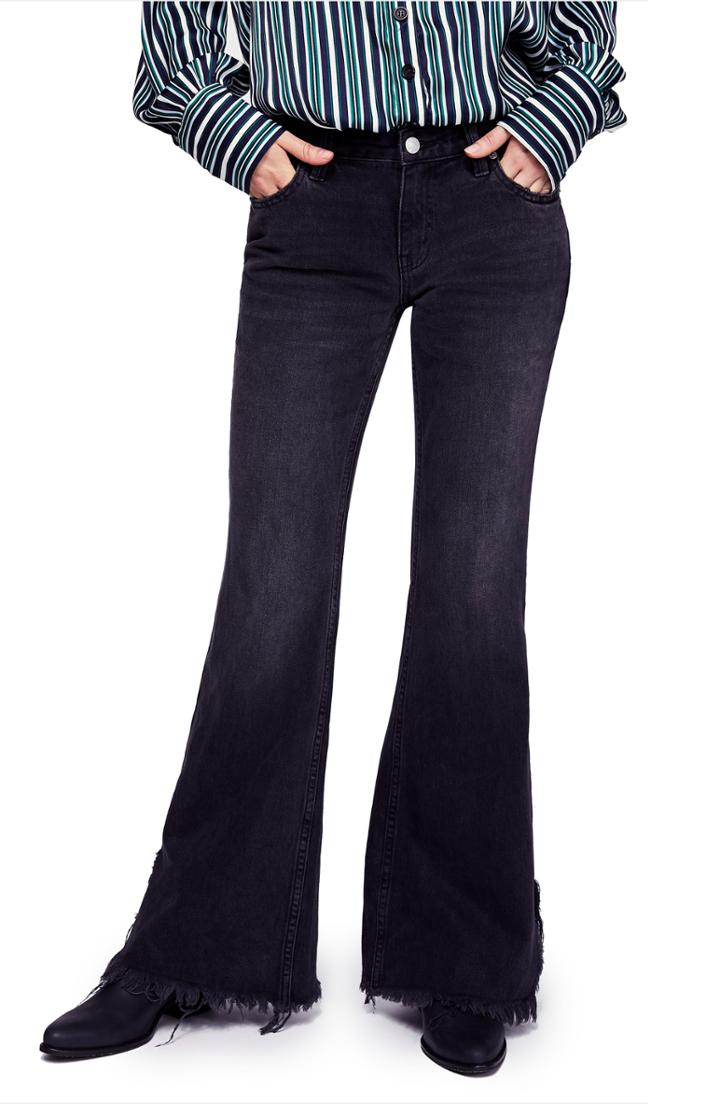 Women's Free People Vintage Flare Jeans - Black