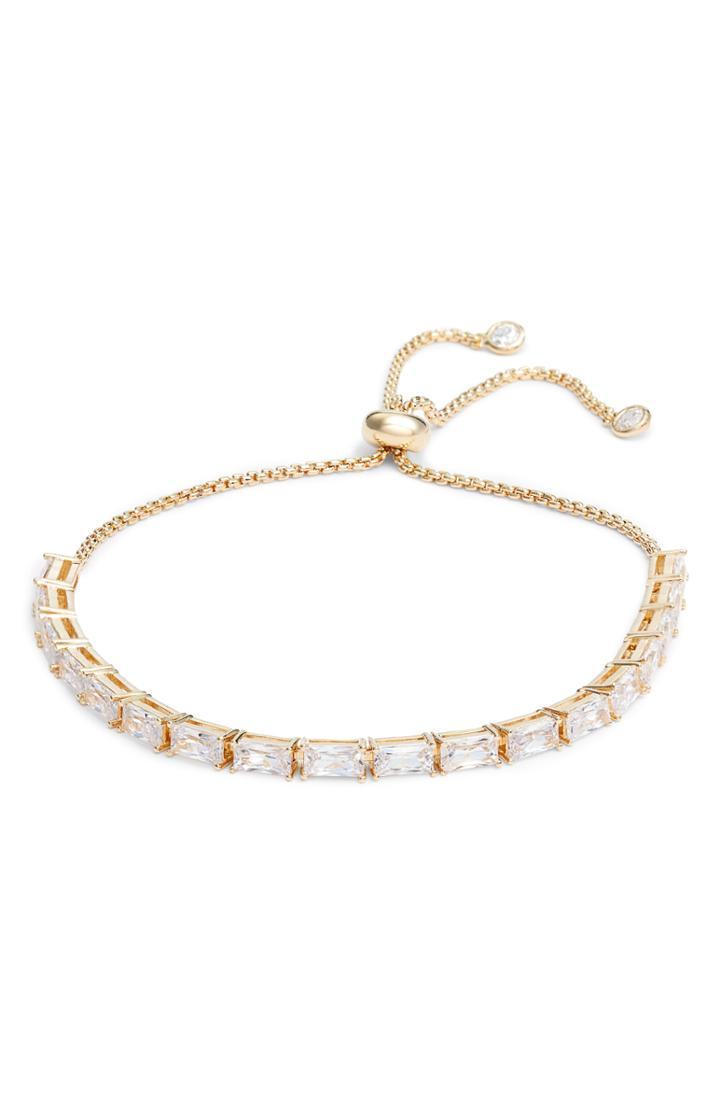 Women's Nordstrom Baguette Cubic Zirconia Slider Bracelet