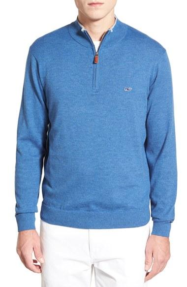 Men's Vineyard Vines 'performance' Coolmax Quarter Zip Pullover