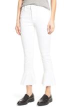 Women's Mother The Cha Cha Frayed Crop Flare Jeans - White