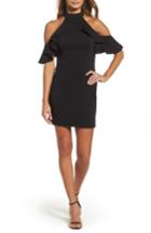 Women's La Femme Cold Shoulder Open Back Body-con Dress