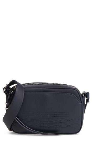 Allsaints Small Cooper Calfskin Leather Shoulder Bag - Blue