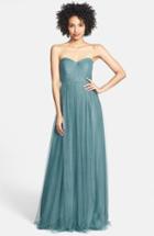 Women's Jenny Yoo 'annabelle' Convertible Tulle Column Dress - Green