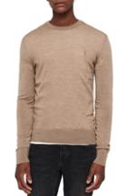 Men's Allsaints Mode Slim Fit Merino Wool Sweater, Size - Brown