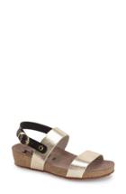 Women's Mephisto 'italia' Sandal Eu - Metallic