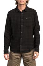 Men's Rvca Arc Flannel Shirt - Grey