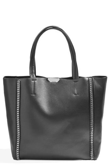 Topshop Sade Chain Shopper Bag - Black