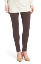 Petite Women's Two By Vince Camuto Seamed Back Leggings P - Brown