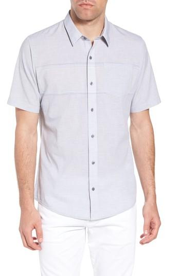 Men's Travis Mathew Oscar Fit Sport Shirt, Size Small - Grey