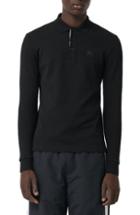 Men's Burberry Hartford Long Sleeve Polo, Size - Black