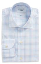 Men's Ledbury Knollcrest Slim Fit Plaid Dress Shirt - Blue