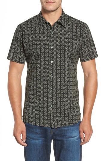 Men's Tori Richard Sea Crest Slim Fit Print Camp Shirt, Size - Black