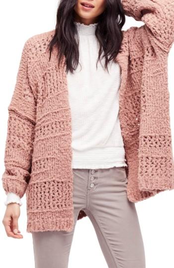 Women's Free People Saturday Morning Cardigan /small - Pink