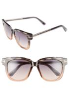 Women's Tom Ford Tracy 54mm Retro Sunglasses - Grey/ Gradient Smoke