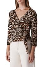 Women's Whistles Leopard Print Wrap Top