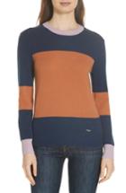 Women's Ted Baker London Colour By Numbers Bryonny Colorblock Cashmere Sweater - Grey