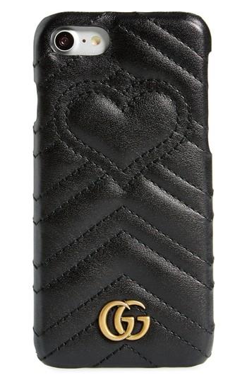 Gucci Gg Marmont Leather Iphone 7 Case - Green