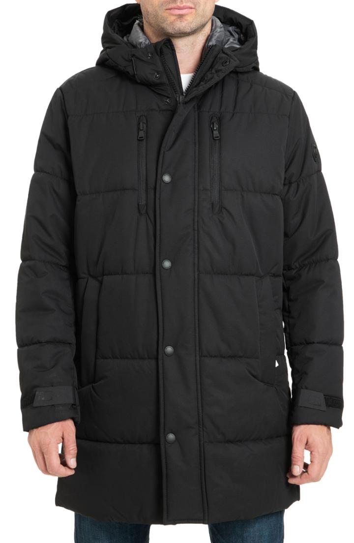 Men's Michael Kors Holland Hooded Coat - Black