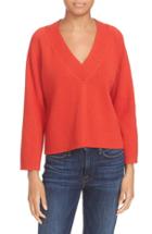 Women's Frame Crop Knit Sweater - Red