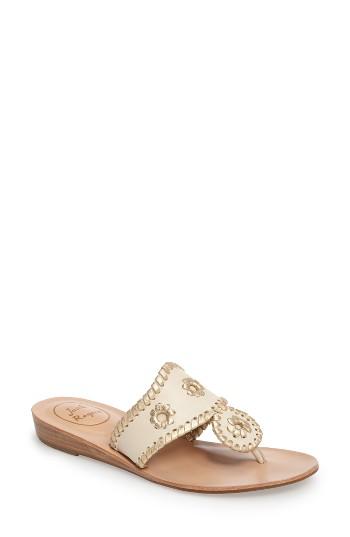 Women's Jack Rogers 'capri' Thong Sandal .5 M - White