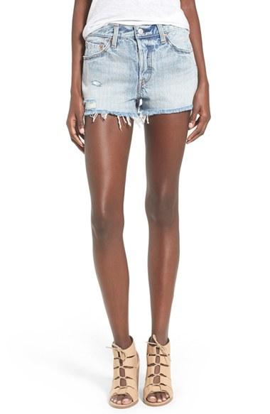 Women's Levi's '501' Cutoff Denim Shorts - Blue