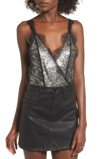 Women's 4si3nna Shine Lace Bodysuit