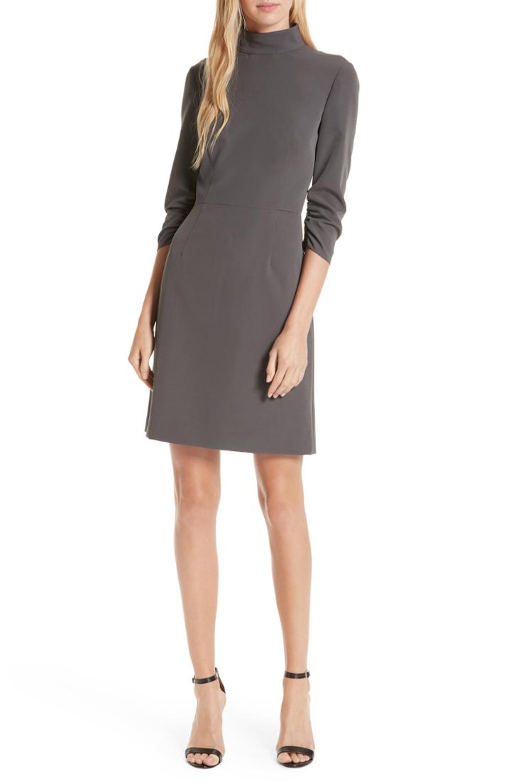 Women's Milly Kendall Mock Neck Dress - Grey