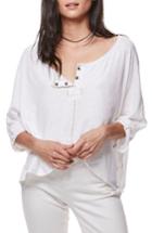 Women's Free People First Base Henley Top - White