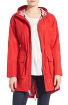 Women's Michael Michael Kors Hooded Raincoat - Red