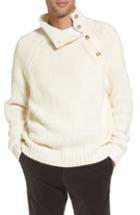 Men's Vince Side Button Mock Neck Sweater