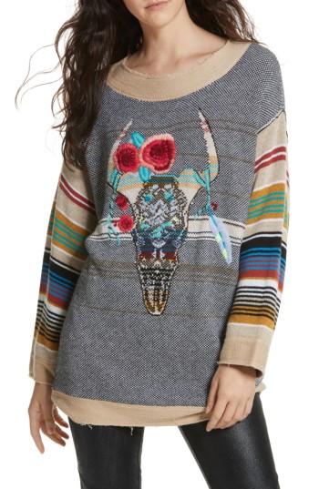 Women's Free People Desert Rose Sweater - Grey