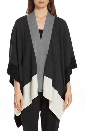 Women's Eileen Fisher Cashmere Serape Wrap, Size - Grey
