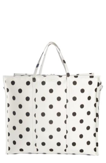 Balenciaga Extra Large Bazar Silk Tote - White
