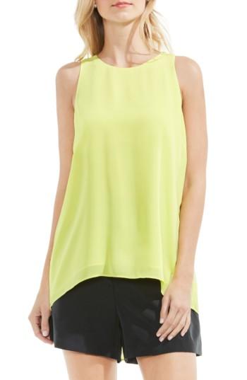 Women's Vince Camuto Back Pleat Blouse, Size - Green