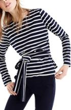Women's J.crew Belted Cross Back Top - Blue