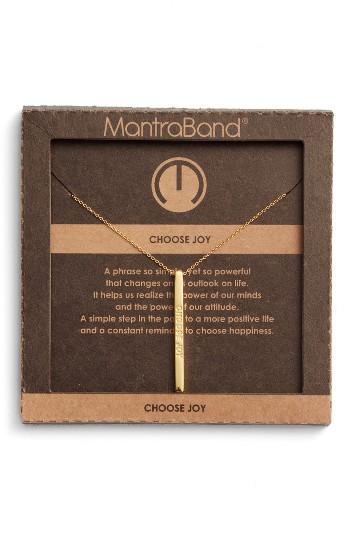 Women's Mantraband Choose Joy Pendant Necklace