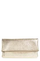 Sole Society Maci Crinkle Faux Leather Foldover Clutch -