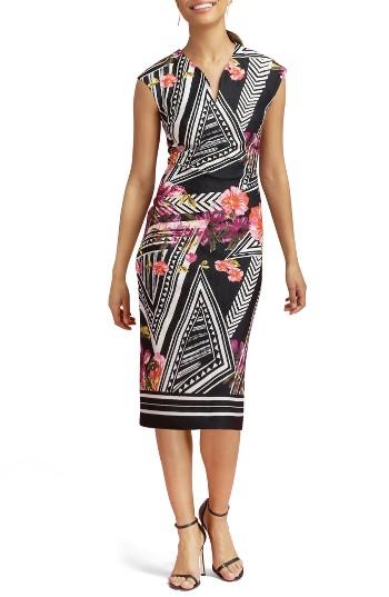 Women's Eci Print Scuba Midi Dress - Pink