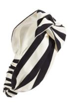 Cara Oversize Stripe Head Wrap, Size - Black