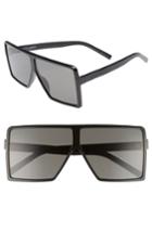 Men's Saint Laurent Sl 183 Betty 63mm Square Sunglasses - Black