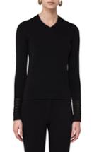 Women's Akris Punto Lace Cuff Pullover - Black